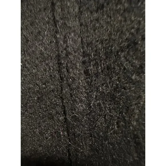 Mackage Black Wool Blend Funnel Neck Peacoat Minimalist Quiet Luxury Medium - Picture 12 of 16